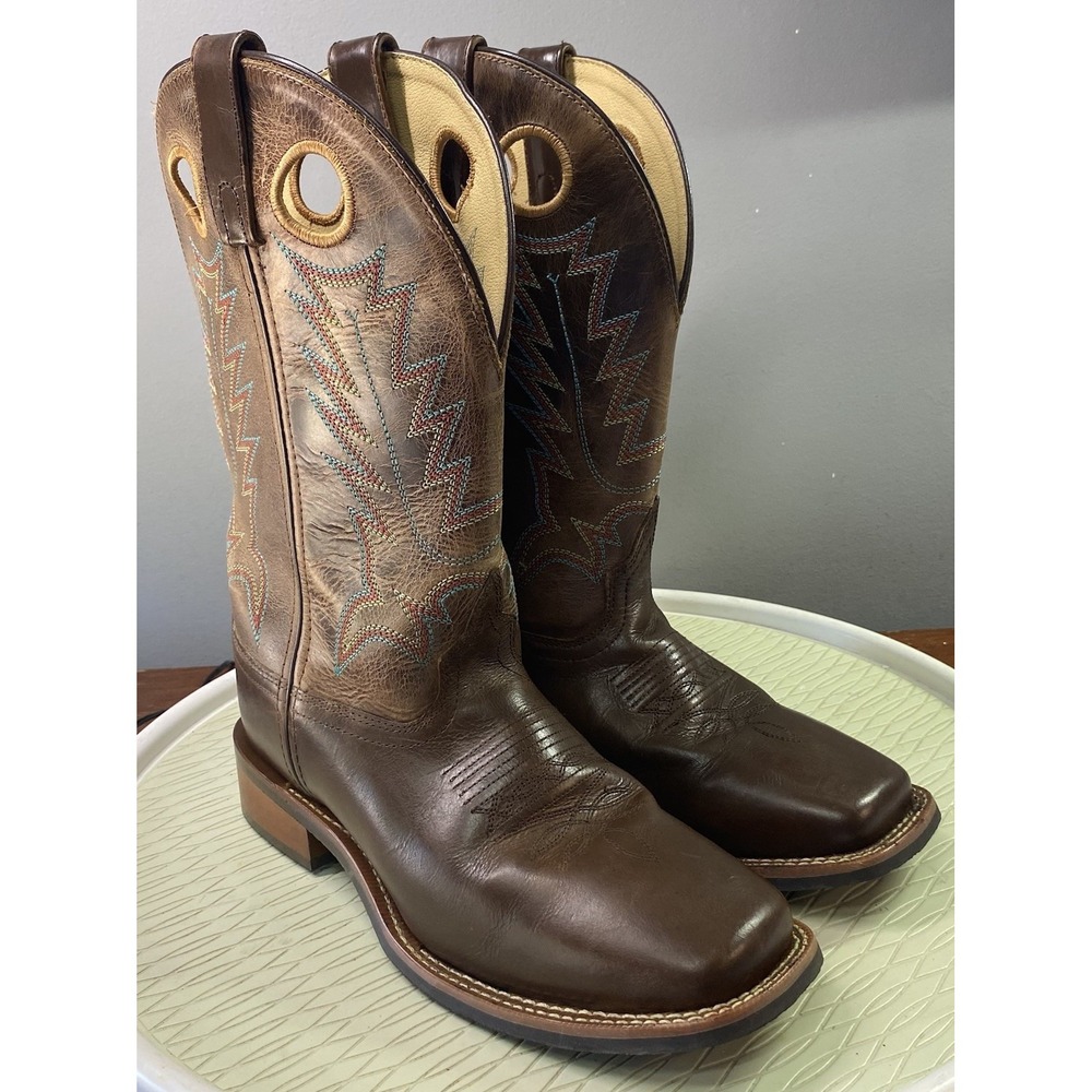 Smoky‎ Mountain Men's Western Leather Cowboy Boots Brown Riding Biker 7.5 EE